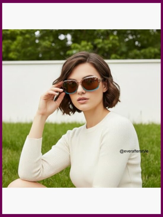 Polarized Vintage Square Wraparound Sunglasses with UV400 Protection main image 5
